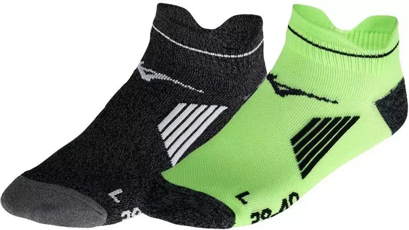 Mizuno Active Training Mid Socks 2pc Black/Light Green